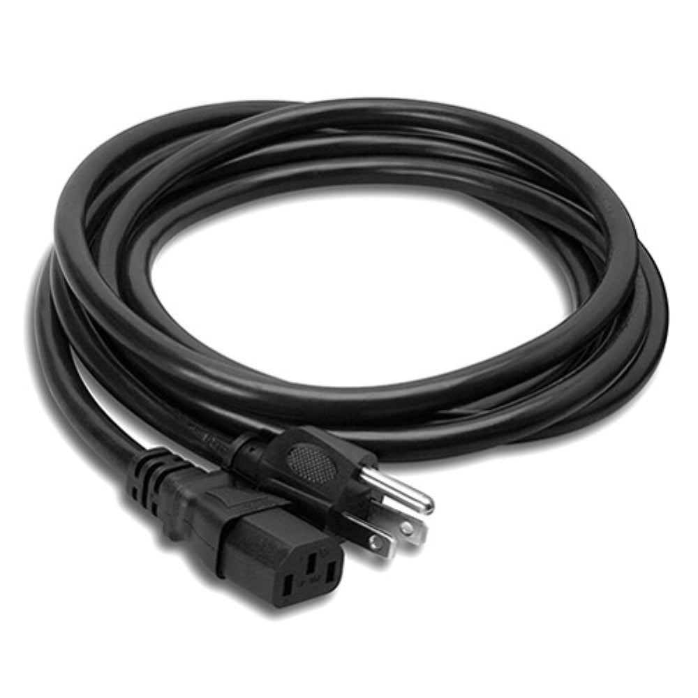 Hosa Technology Black 14 Gauge Electrical Extension Cable with IEC Female Connector | 15'