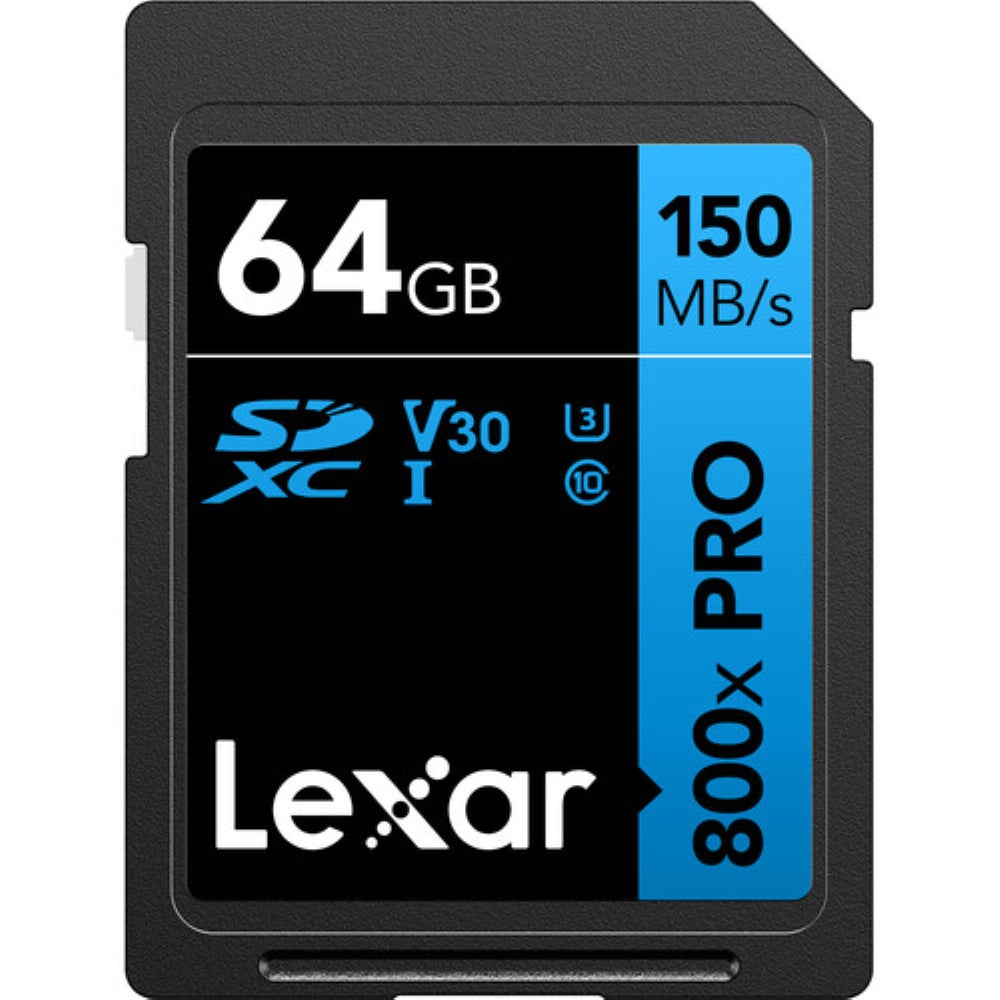 Lexar 64GB High-Performance 800x PRO UHS-I SDXC Memory Card | BLUE Series