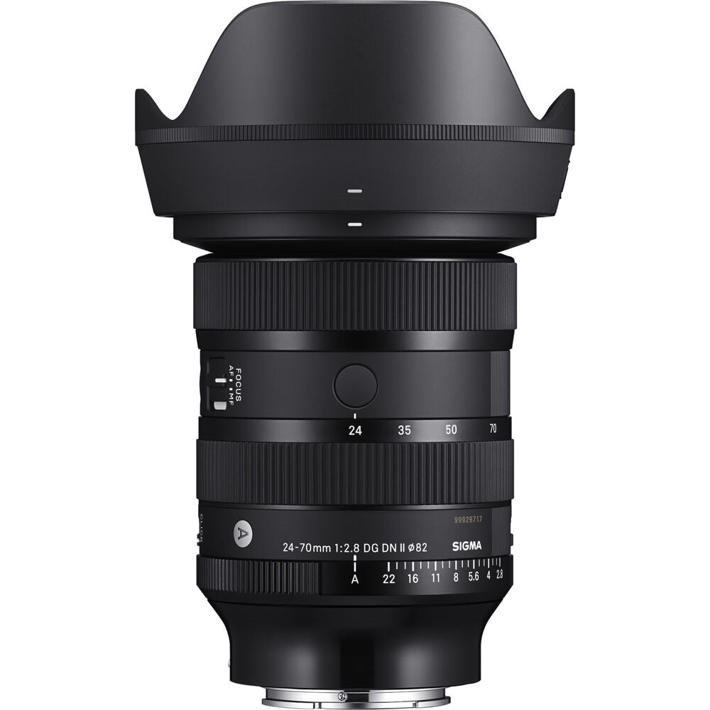 Sigma 24-70mm f/2.8 DG DN II Art Lens for Sony E-Mount Bundle with Tiffen 82mm Twin Filter Kit (UV & CPL) with Pouch + Deluxe Cleaning Kit - Dust Blower, Brush, Lens Pen, Cap Keeper + Microfiber Cloth