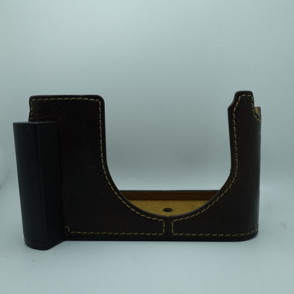 Used LIM'S Genuine Italy Leather Camera Half Case for Leica Q | Brown | U9