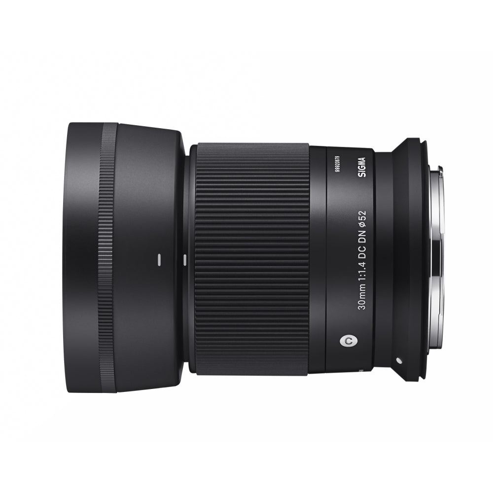 Sigma 30mm f/1.4 DC DN Contemporary Lens for Canon RF Mount (APS-C) Bundle with 52mm UV Filter + Cap Keeper + Deluxe Cleaning Kit - Blower, Lens Pen, Brush & Case + Cleaning Cloth