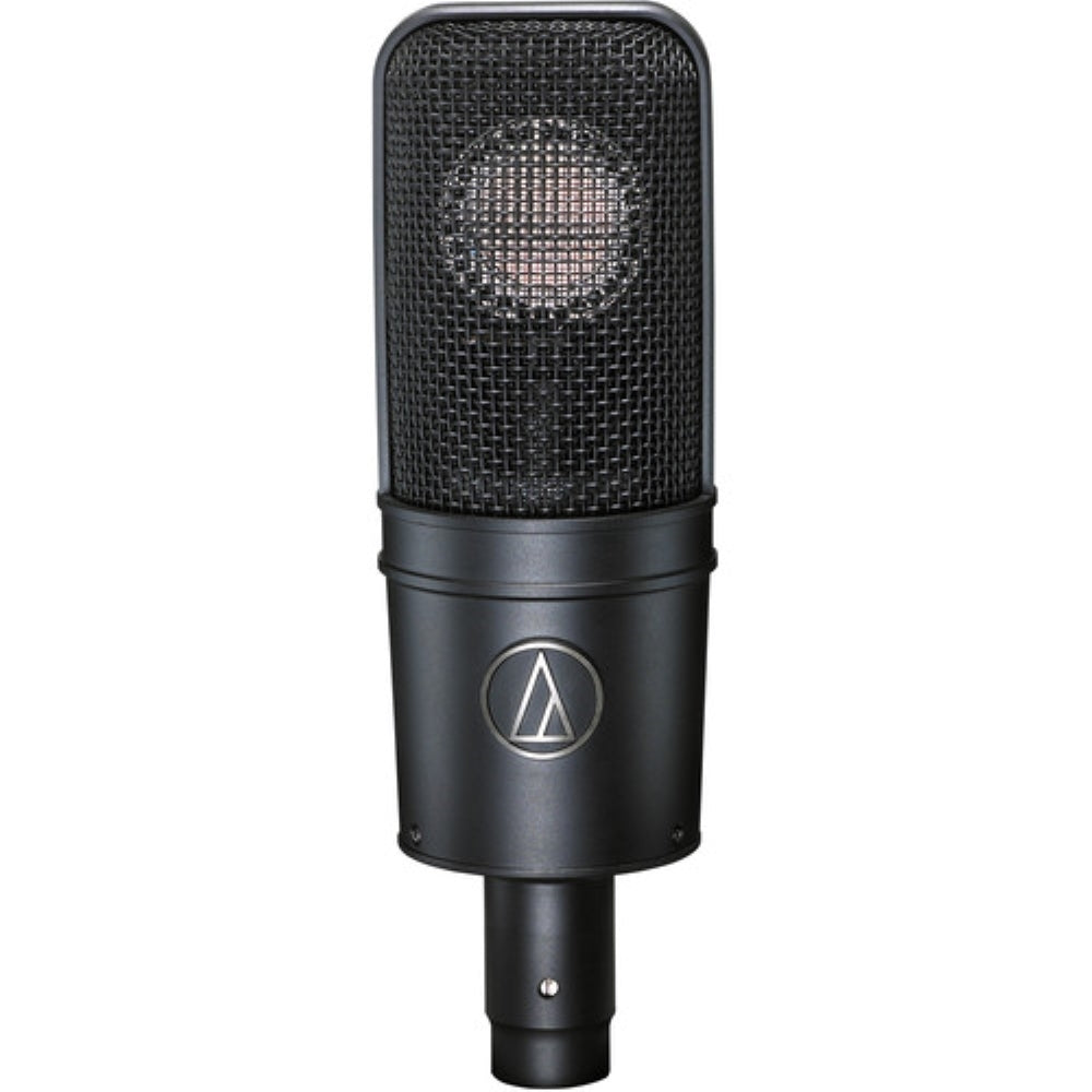 Audio-Technica AT4040 Studio Microphone Bundle with Studio Headphones + XLR Cable + Lightweight Mic Stand + Pop Filter + Icon Pro Audio USolo Recording + Cleaning Cloth (7 Items)