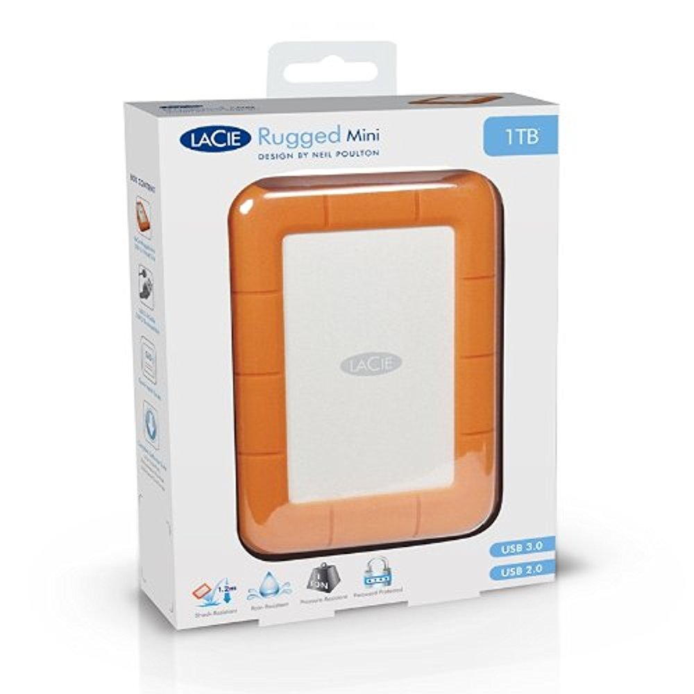 LaCie 2TB Rugged Mini USB 3.0 External Hard Drive