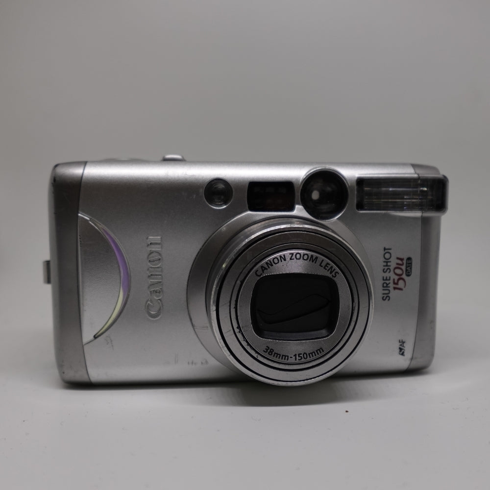 Used Canon Sure Shot 150u 35mm Point and Shoot Camera | Silver | U8+