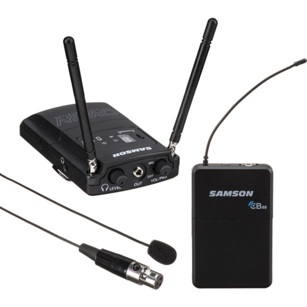 Samson Concert 88 Camera-Mount Wireless Omni Lavalier Microphone System | D: 542 to 566 MHz