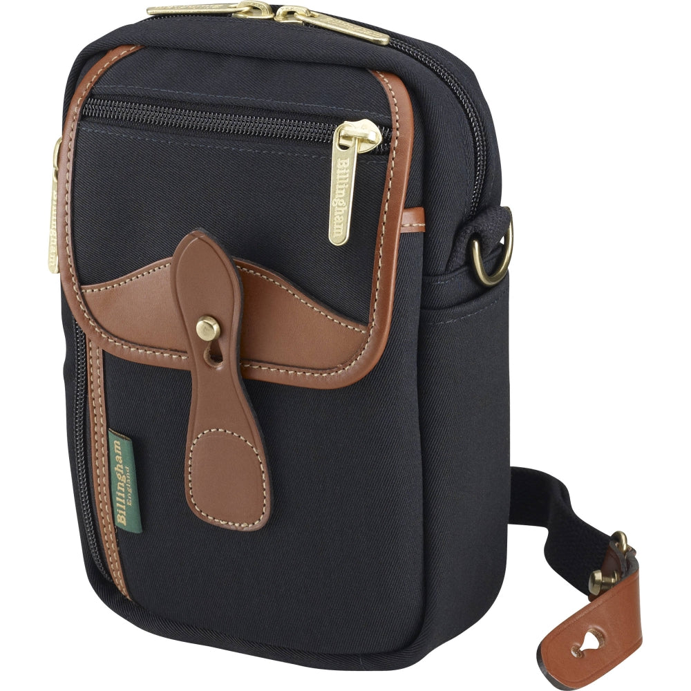 Billingham Stowaway Airline Camera Bag | Black with Tan Leather Trim