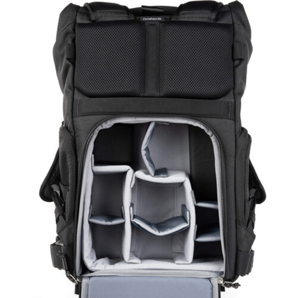 Think Tank Photo FocusPoint Rolltop Camera Backpack | Asphalt Black, 30 L