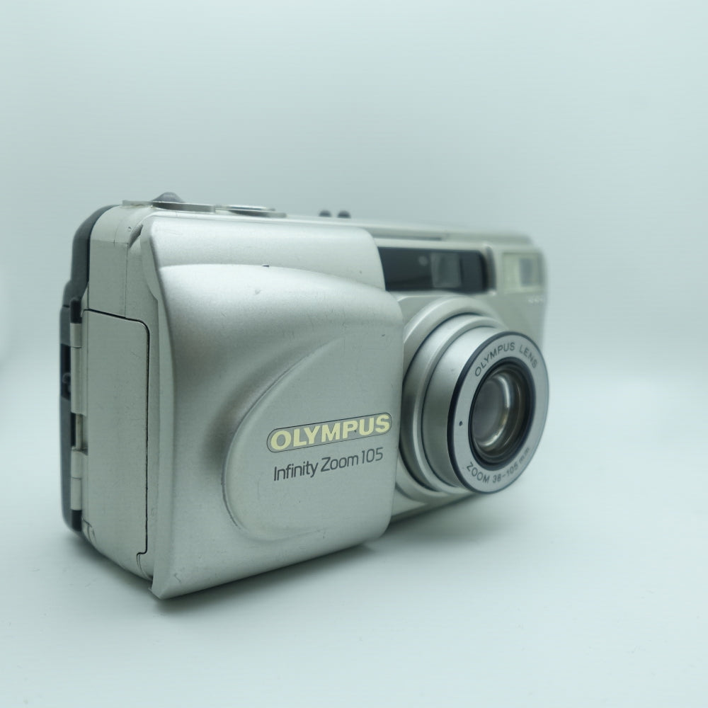 Used Olympus Infinity Zoom 105 35mm Point and Shoot Camera | Silver | U8
