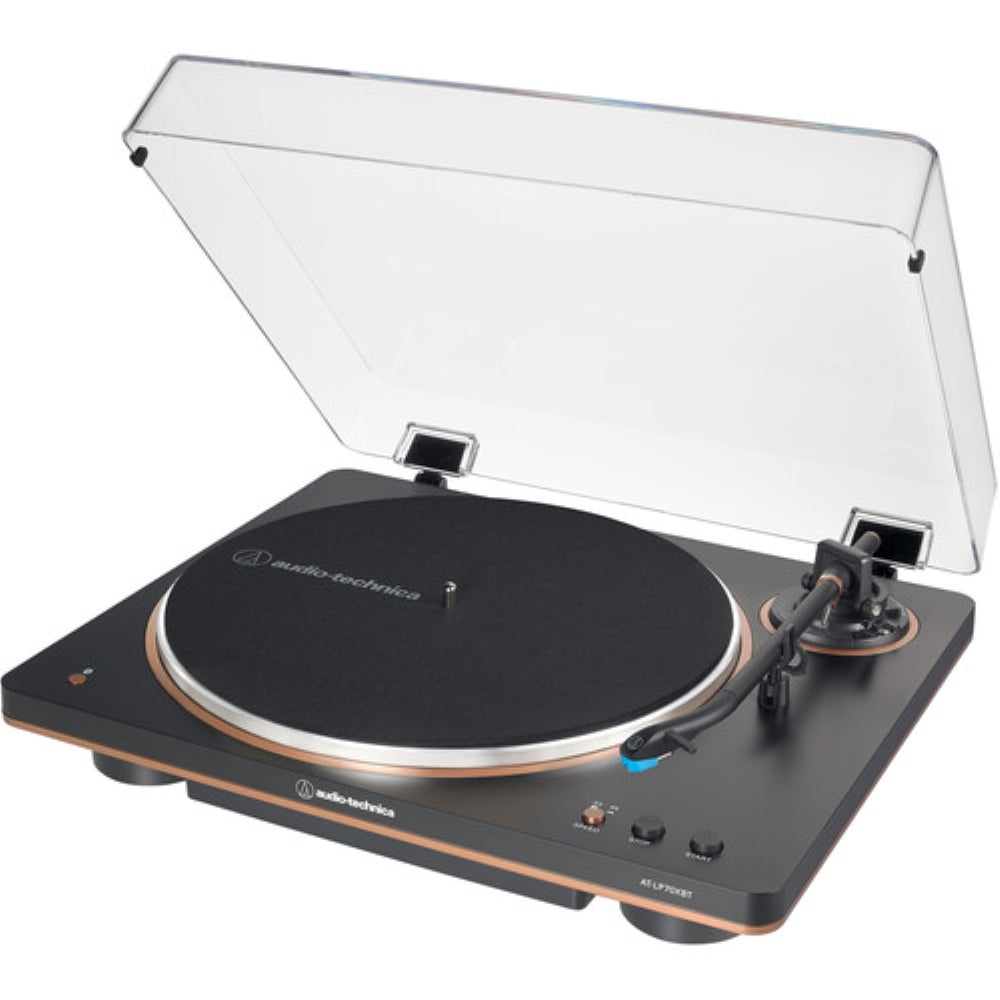 Audio-Technica Consumer AT-LP70XBT Fully Automatic Belt-Drive Turntable with Bluetooth | Black and Bronze