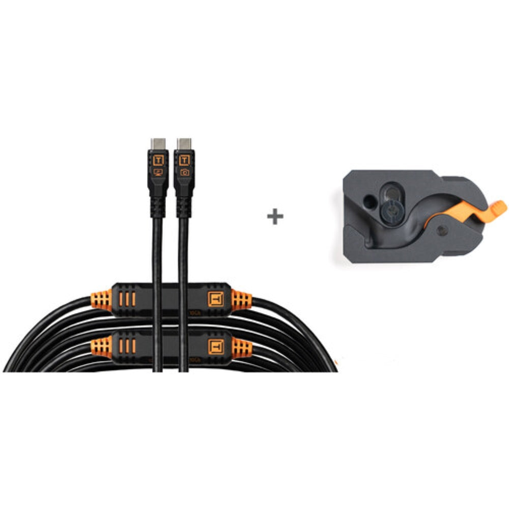 Tether Tools LeverLock & Optima Cable Kit | 31', Non-Reflective Black