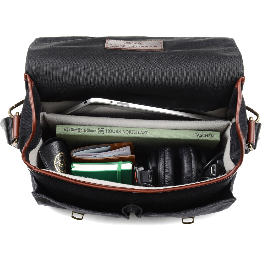 ONA Prince Street Camera Messenger Bag | Black, Waxed Canvas