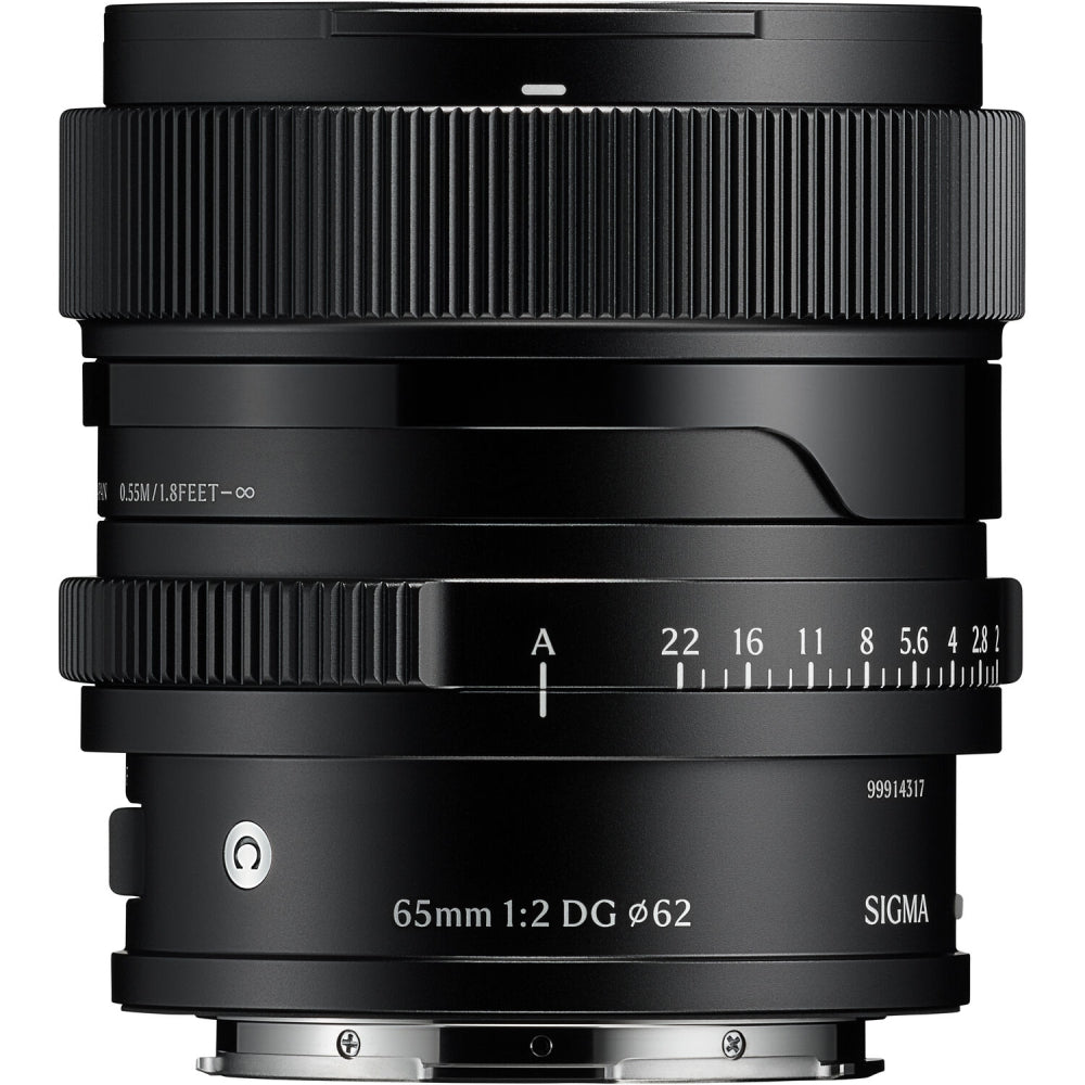 Sigma 65mm f/2 DG Contemporary Lens Compatible with L-Mount (Full Frame) Black Bundle with 62mm UV Filter + Lens Cap Keeper + Cleaning Kit + Cleaning Cloth (5 Items)