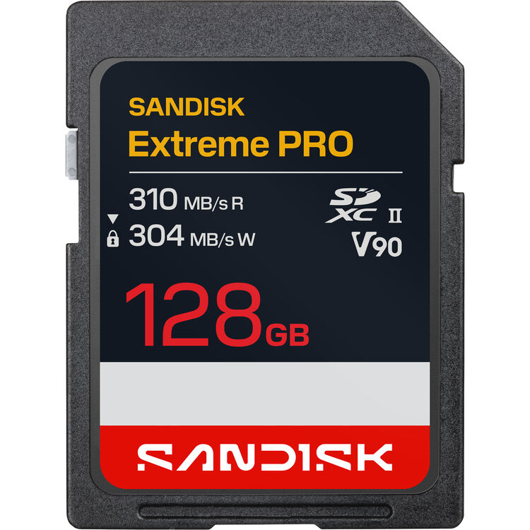 SANDISK 128GB Extreme PRO UHS-II SDXC Memory Card