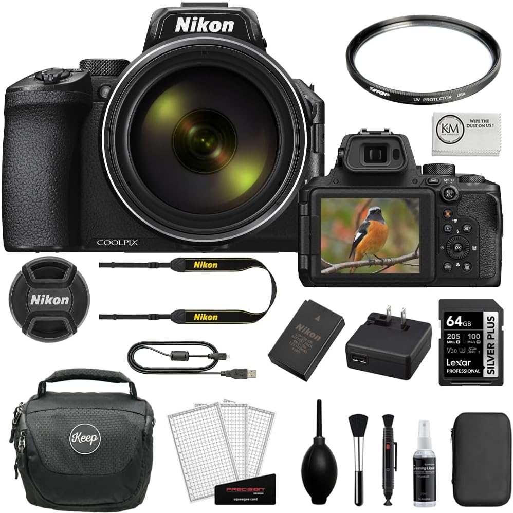 Nikon COOLPIX P950 Digital Camera Bundled with 64GB Memory Card + Camera Case + UV Filter + Microfiber Cleaning Cloth (5 Items)