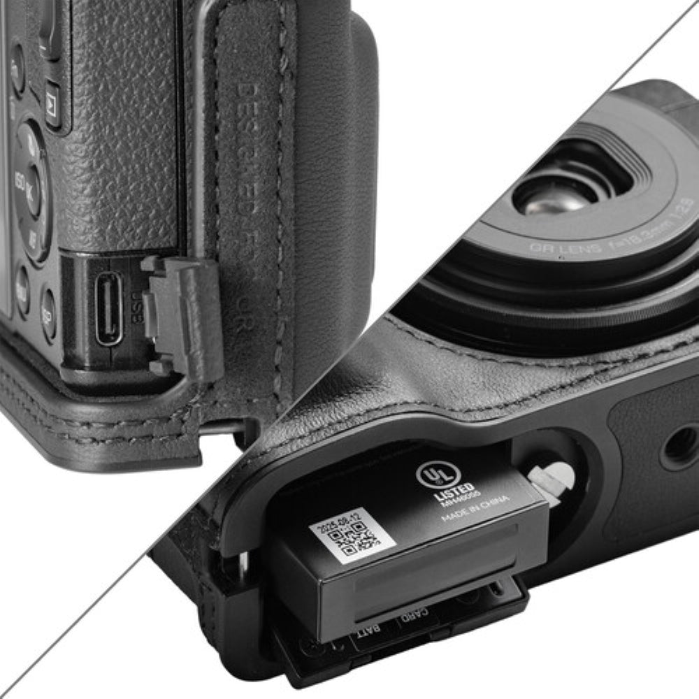 SmallRig Leather Half-Case with Wrist Strap for Ricoh GR IV | Black