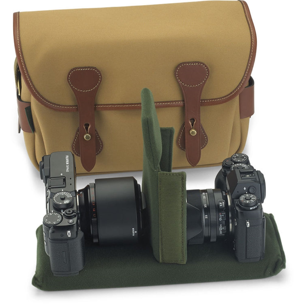 Billingham S3 Shoulder Bag | Khaki with Tan Leather Trim