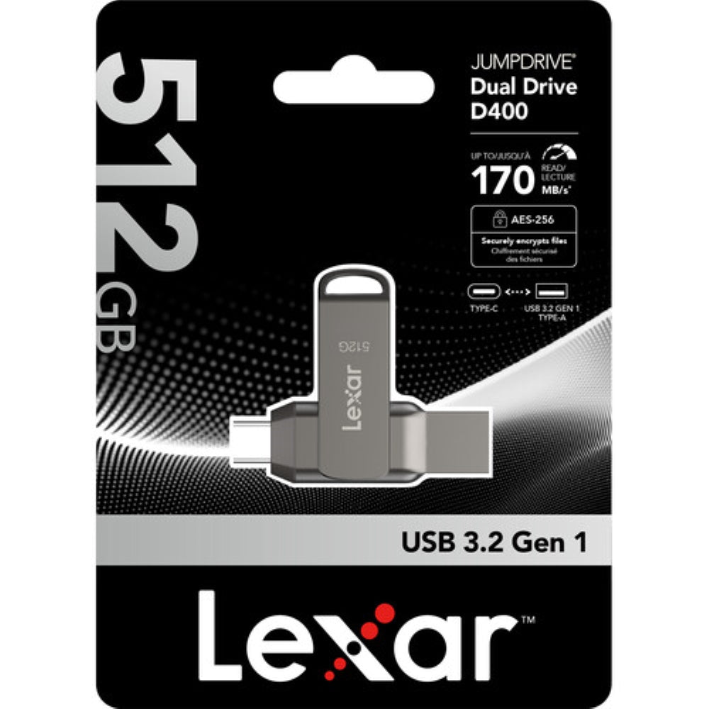 Lexar JumpDrive Dual Drive D400 USB 3.2 Gen 1 USB-C / USB-A | 512GB
