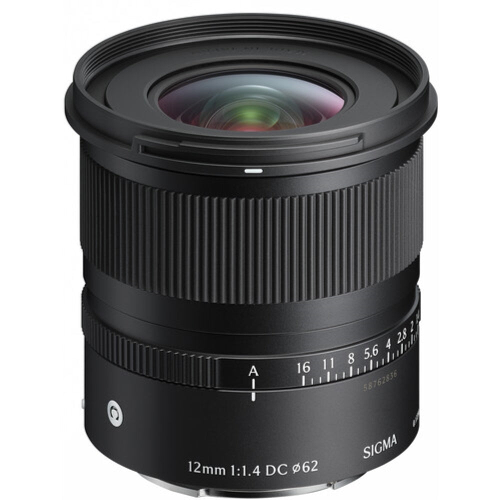 Sigma 12mm f/1.4 DC Contemporary Lens Compatible with Sony E Mount (APS-C) Bundle with UV Filter + Lens Cap Keeper + Cleaning Kit + Cleaning Cloth (5 Items)