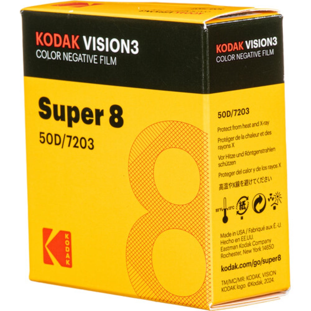 Kodak VISION3 50D Color Negative Film #7203 | Super 8, 50' Roll