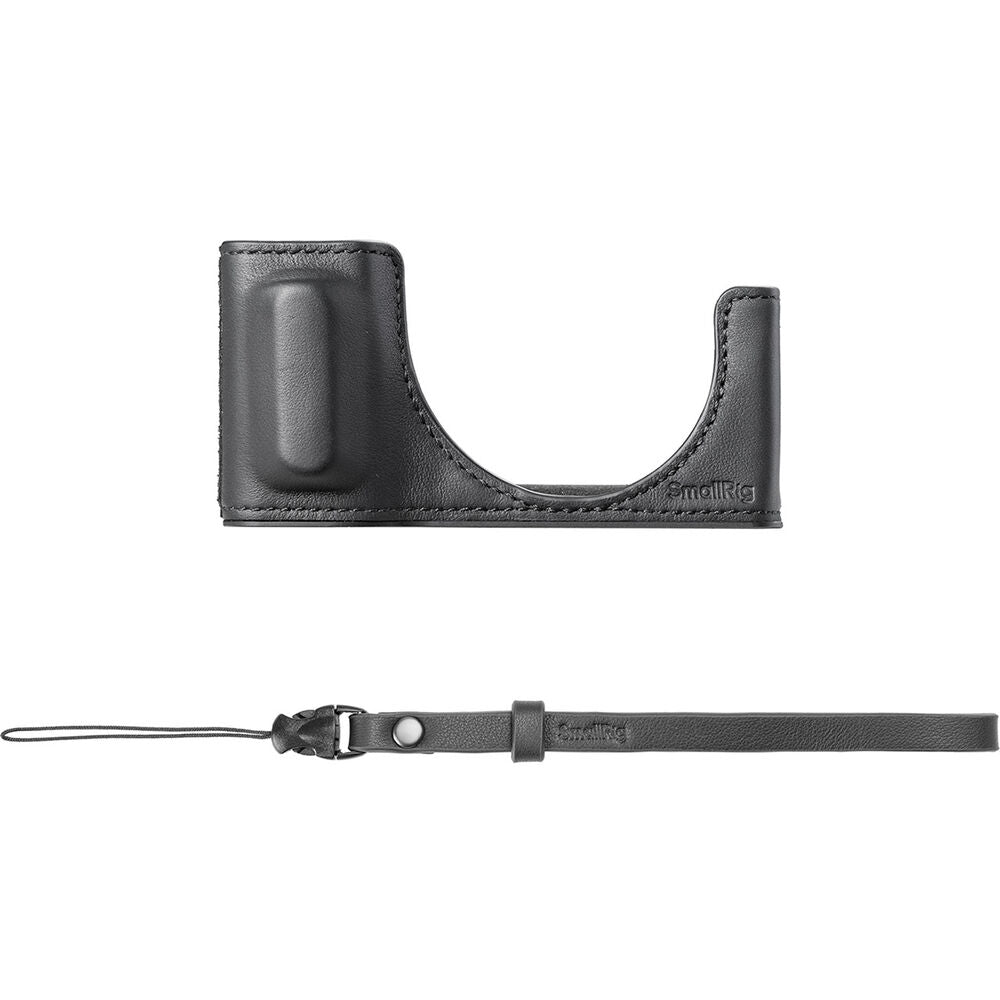 SmallRig Leather Half-Case with Wrist Strap for Ricoh GR IV | Black