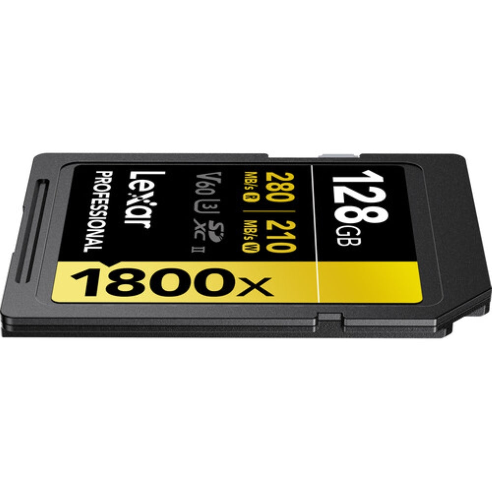 Lexar 128GB Professional 1800x UHS-II SDXC Memory Card | GOLD Series