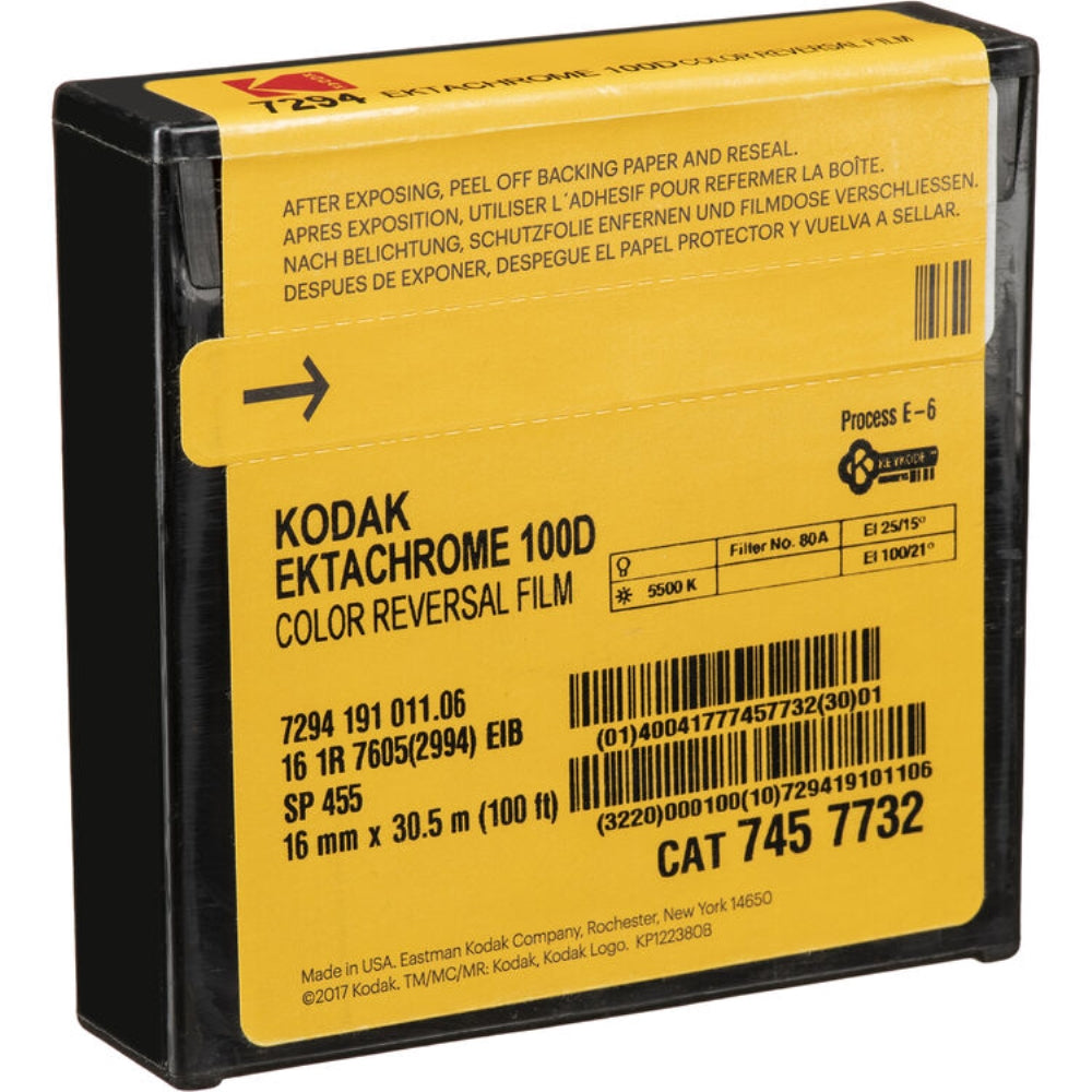 Kodak Ektachrome 100D Color Reversal Film Roll 7294 | SP455, 16mm x 100'
