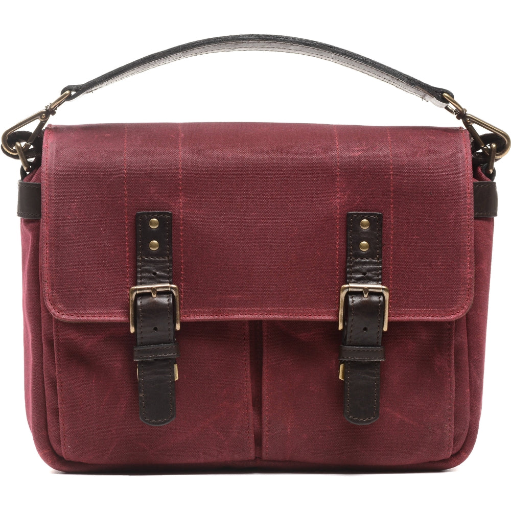 ONA Prince Street Camera Messenger Bag | Crimson, Waxed Canvas