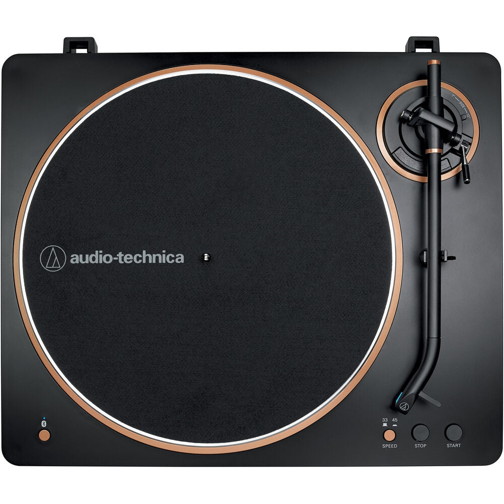 Audio-Technica Consumer AT-LP70XBT Fully Automatic Belt-Drive Turntable with Bluetooth | Black and Bronze