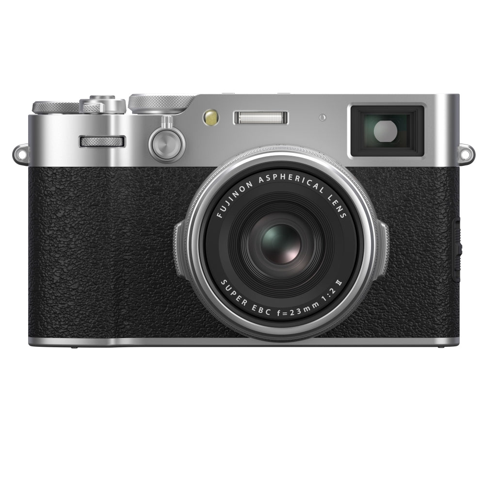 FUJIFILM X100VI Digital Camera | Silver Bundled with 64GB Memory Card + iT30Pro F TTL Mini Flash + Cleaning Kit - Blower, Lens Pen, Brush & Case + Cloth (5 Items)