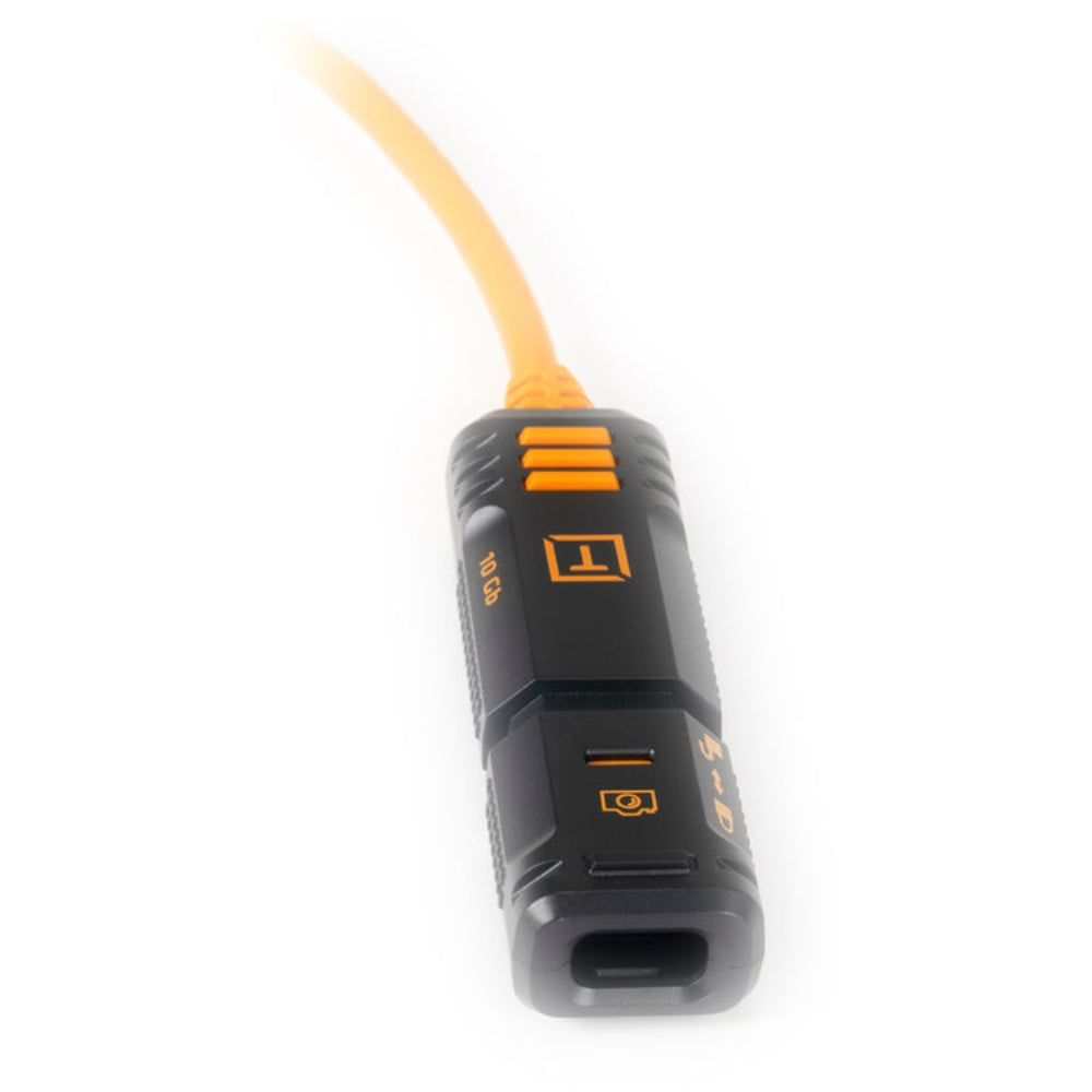 Tether Tools TetherPro Optima 10G TetherBoost Locking USB-C Extension Cable | 16', High-Visibility Orange