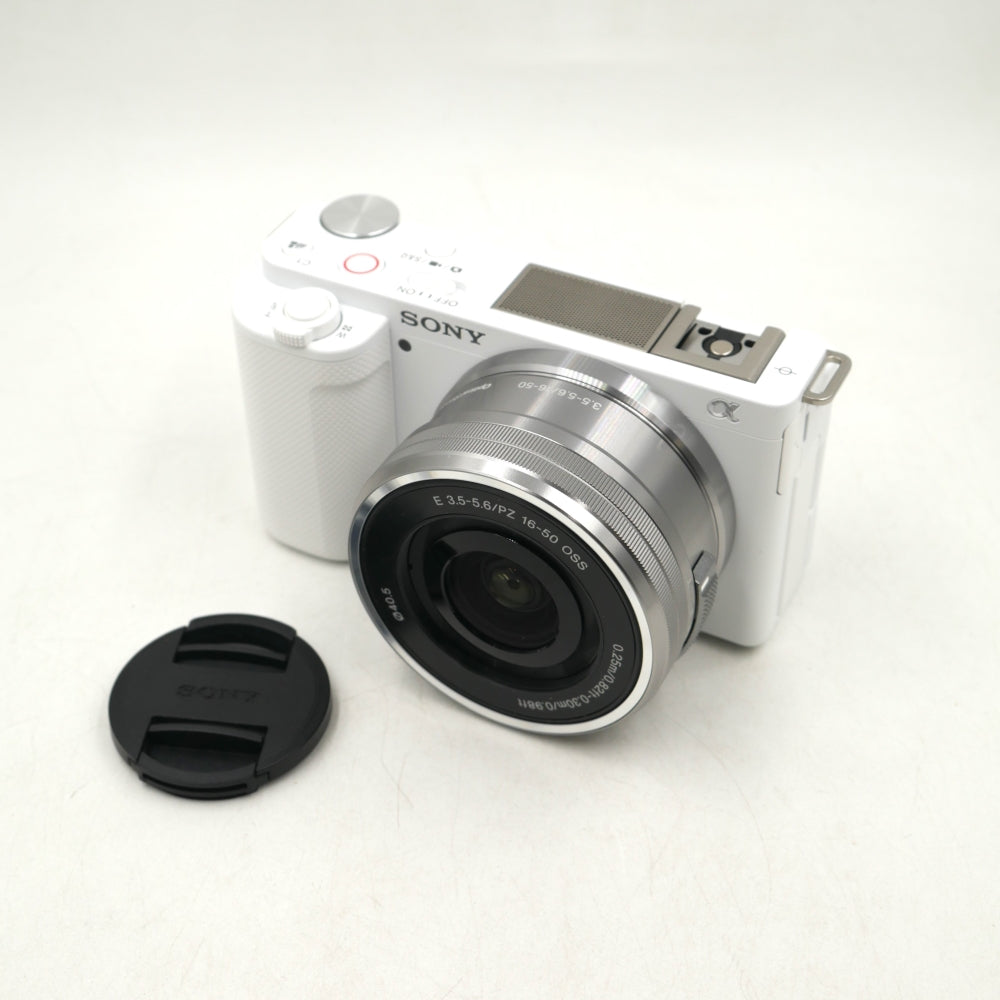 Sony ZV-E10 Mirrorless Camera with 16-50mm Lens | White **OPEN BOX**