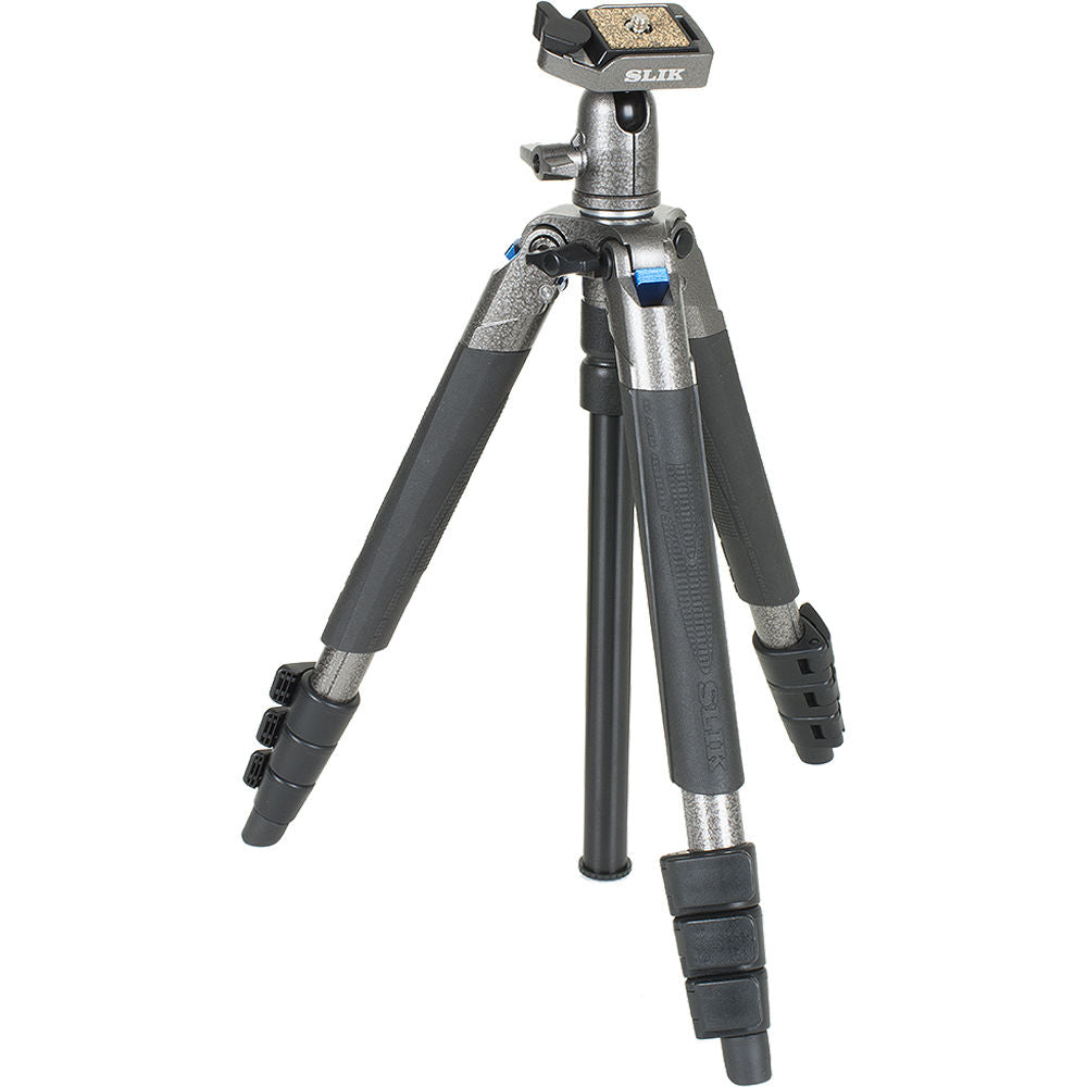 Slik Sprint Mini III Travel Tripod with SBH-100 DQ Compact Ball Head | Gun Metal Gray