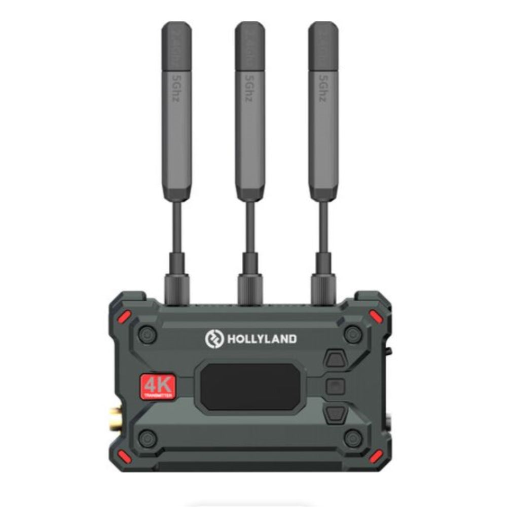 Hollyland Pyro 5 Video Transmission and Monitoring Kit Bundle with Headphones + HDMI Cable + Battery + Battery Charger + Cleaning Cloth (6 Items)