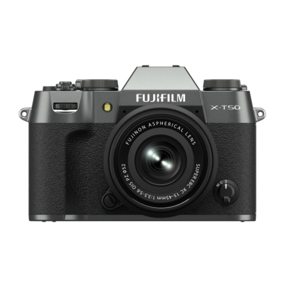 Fujifilm X-T50 Mirrorless Camera w/ XC 15-45mm f/3.5-5.6 OIS PZ Lens | Charcoal Silver