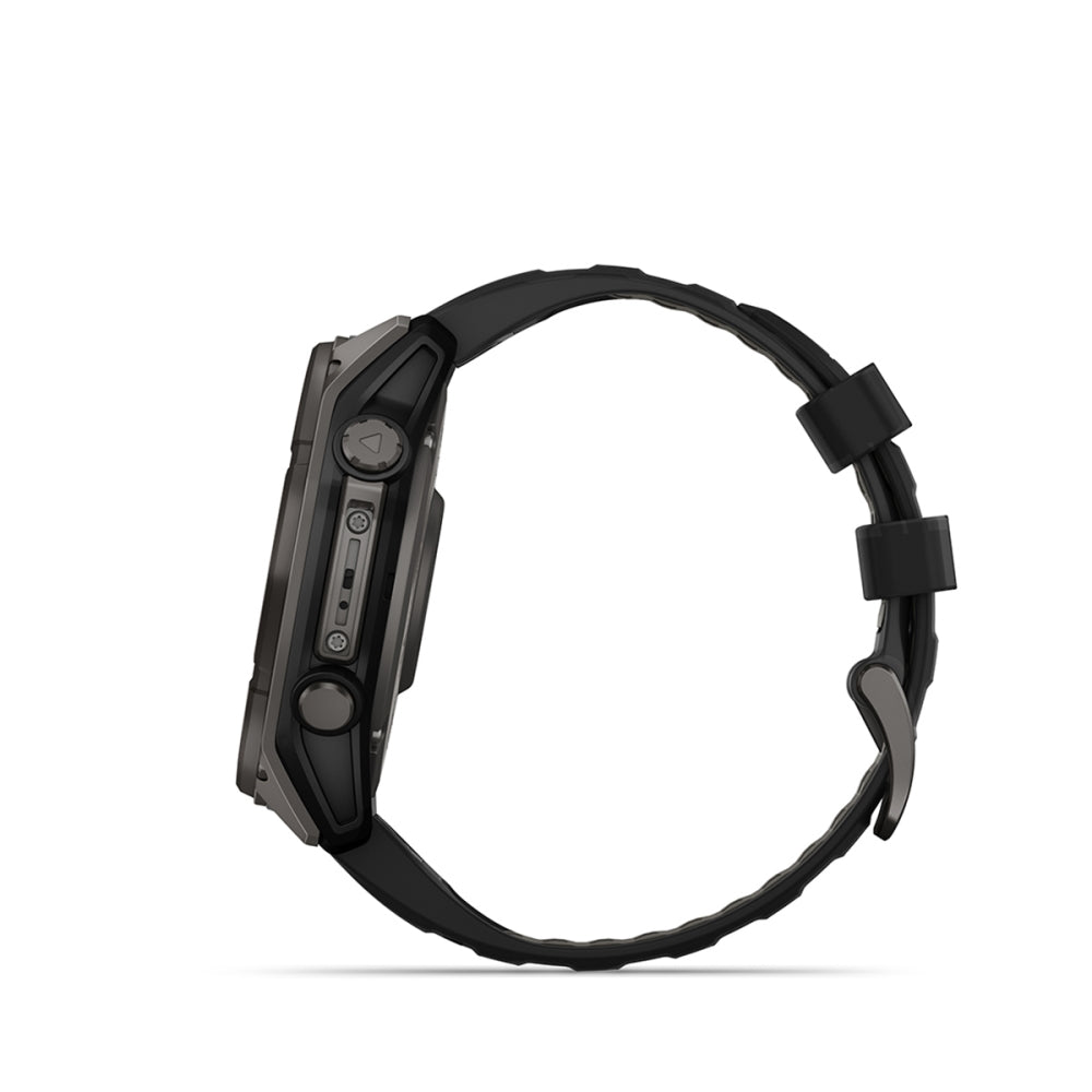 Garmin fenix 8 Solar 47mm Smartwatch | Carbon Gray with Black/Pebble Gray Band
