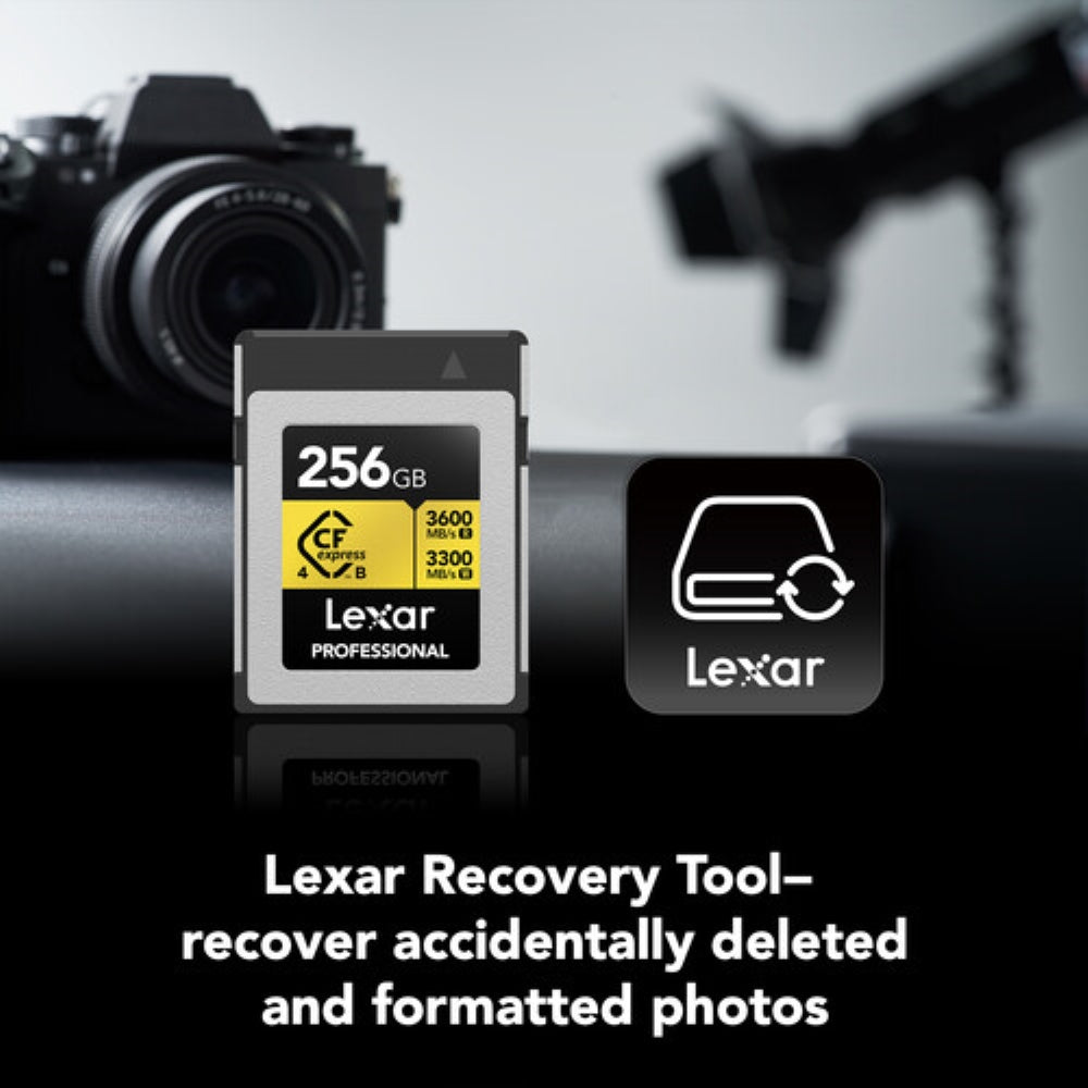 Lexar 256GB Professional GOLD CFexpress 4.0 Type B Memory Card