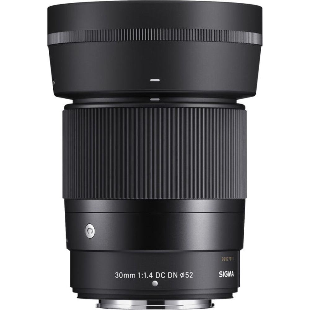 Sigma 30mm f/1.4 DC DN Contemporary Lens for FUJIFILM X Mount (APS-C) Bundle with 52mm UV Filter + Cap Keeper + Deluxe Cleaning Kit - Blower, Lens Pen, Brush & Case + Cleaning Cloth