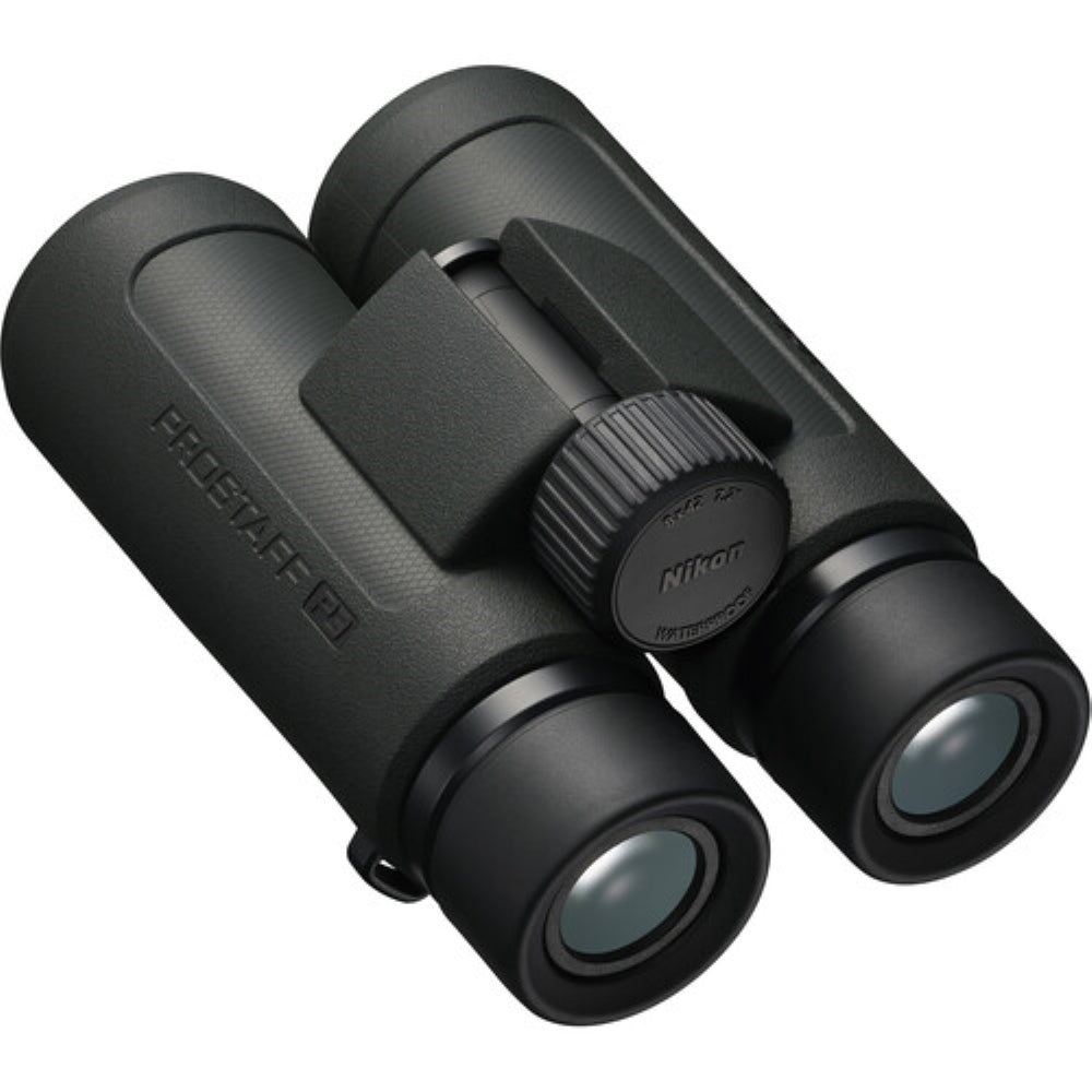 Nikon PROSTAFF P3 8x42 Binoculars Bundled with Harness Strap + Deluxe Cleaning Kit + Smartphone to Binocular adapter + Microfiber Cleaning Cloth (5 Items)
