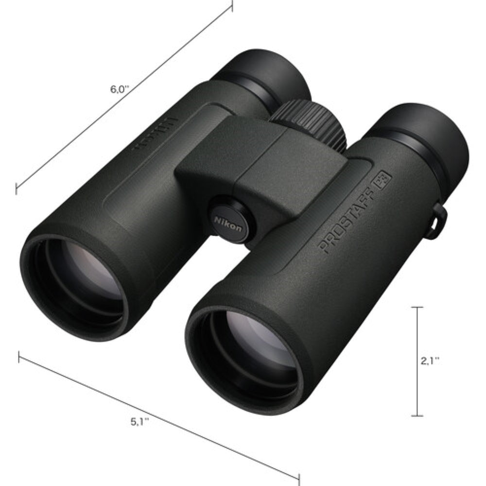 Nikon PROSTAFF P3 8x42 Binoculars Bundled with Harness Strap + Deluxe Cleaning Kit + Smartphone to Binocular adapter + Microfiber Cleaning Cloth (5 Items)