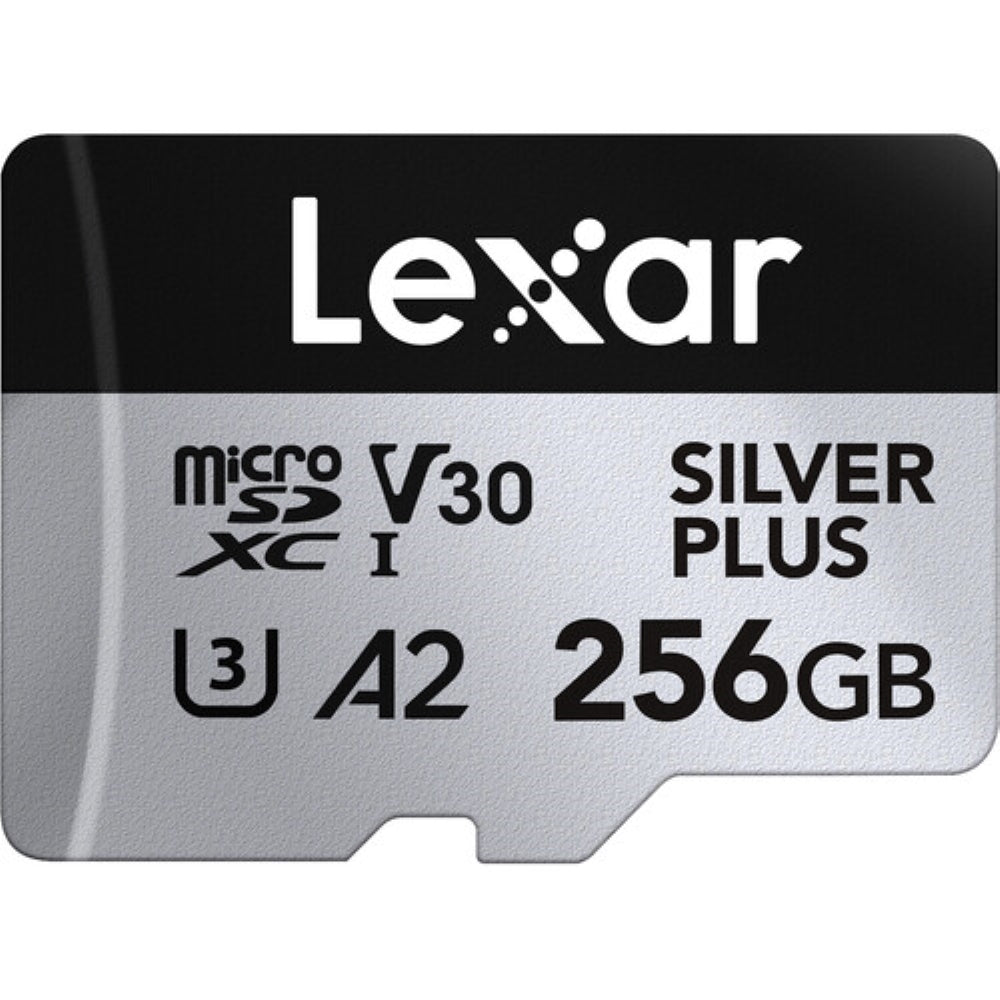 Lexar 256GB Professional SILVER PLUS UHS-I microSDXC Memory Card with SD Adapter