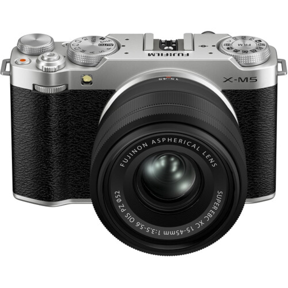 FUJIFILM X-M5 Mirrorless Camera with XC 15-45mm f/3.5-5.6 Lens | Silver