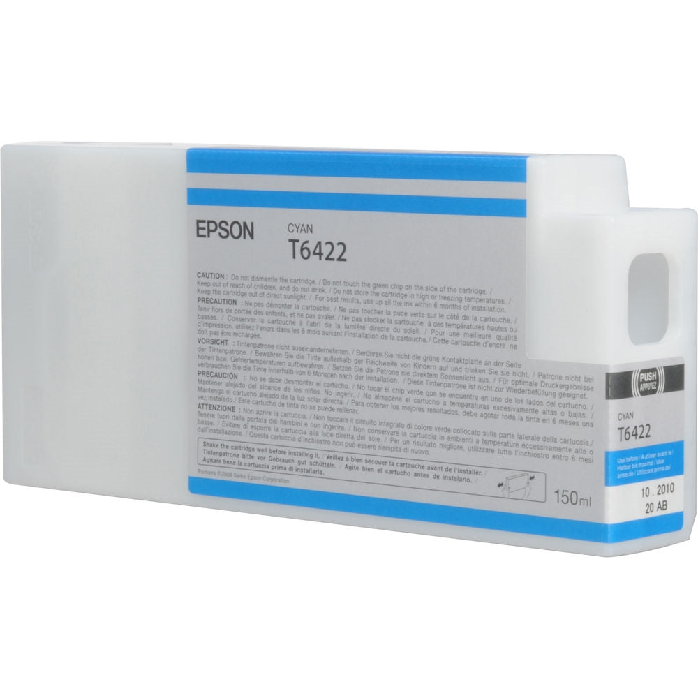 Epson T642200 Cyan UltraChrome HDR Ink Cartridge | 150 mL