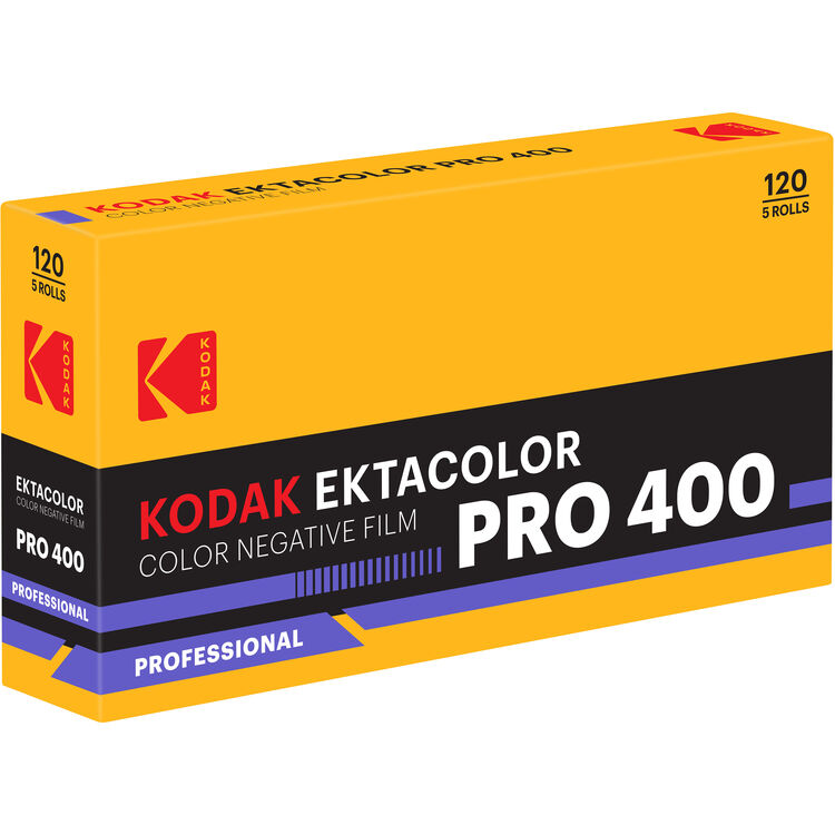 Kodak Ektacolor Pro 400 Color Negative Film | 120 Roll Film, 5-Pack