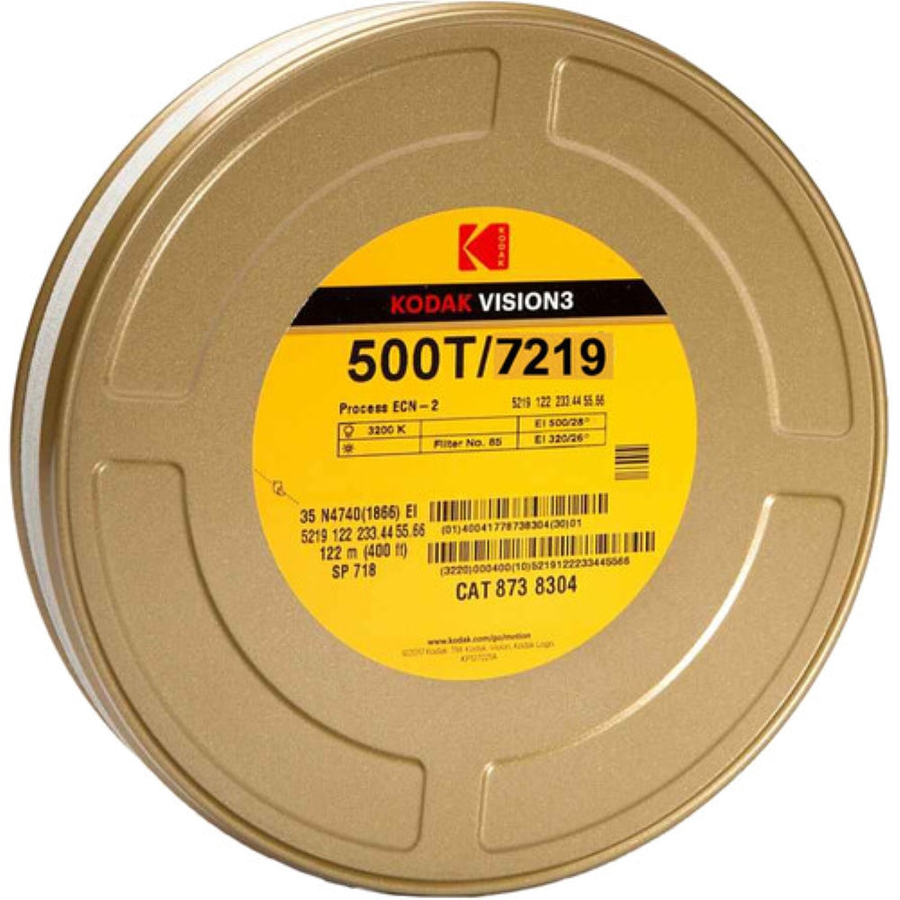 Kodak VISION3 500T Color Negative Film #7219 | 16mm, 400' Roll, Single Perf
