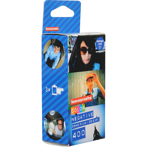 Lomography 400 Color Negative Film | 35mm Roll Film, 36 Exposures, 3 Pack