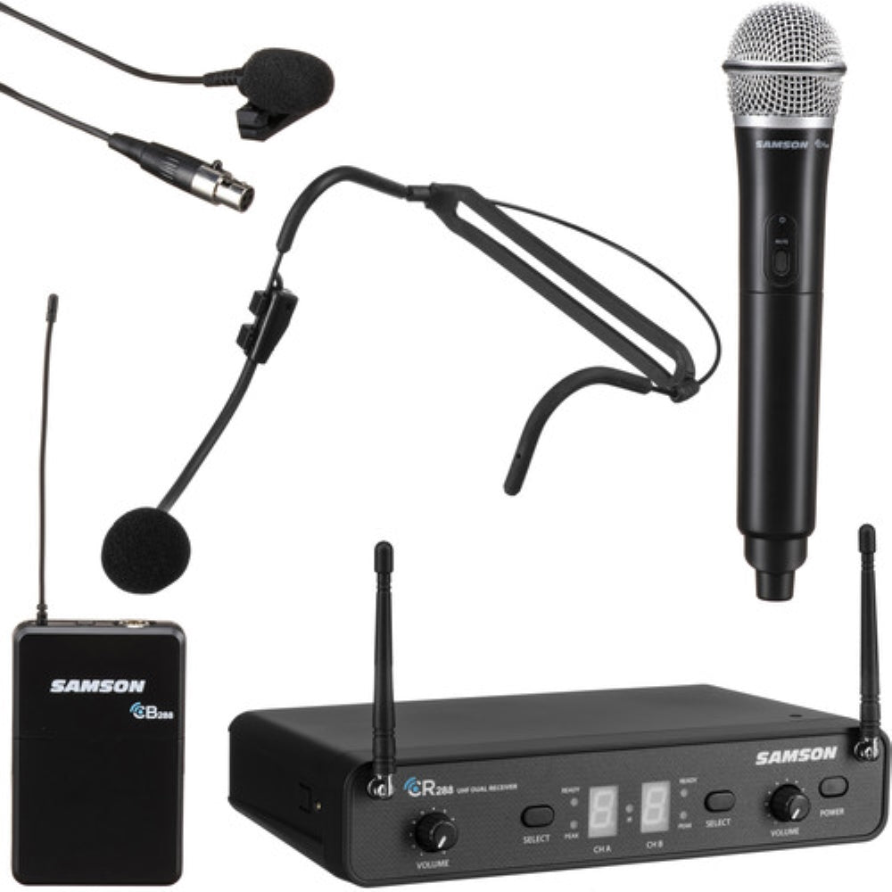 Samson Concert 288 All-In-One Dual-Channel Wireless System | H-Band, 470 to 518 MHz