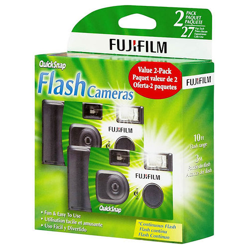 FUJIFILM QuickSnap Flash 400 One-Time-Use Disposable Camera | 27 Exposures, 2-Pack