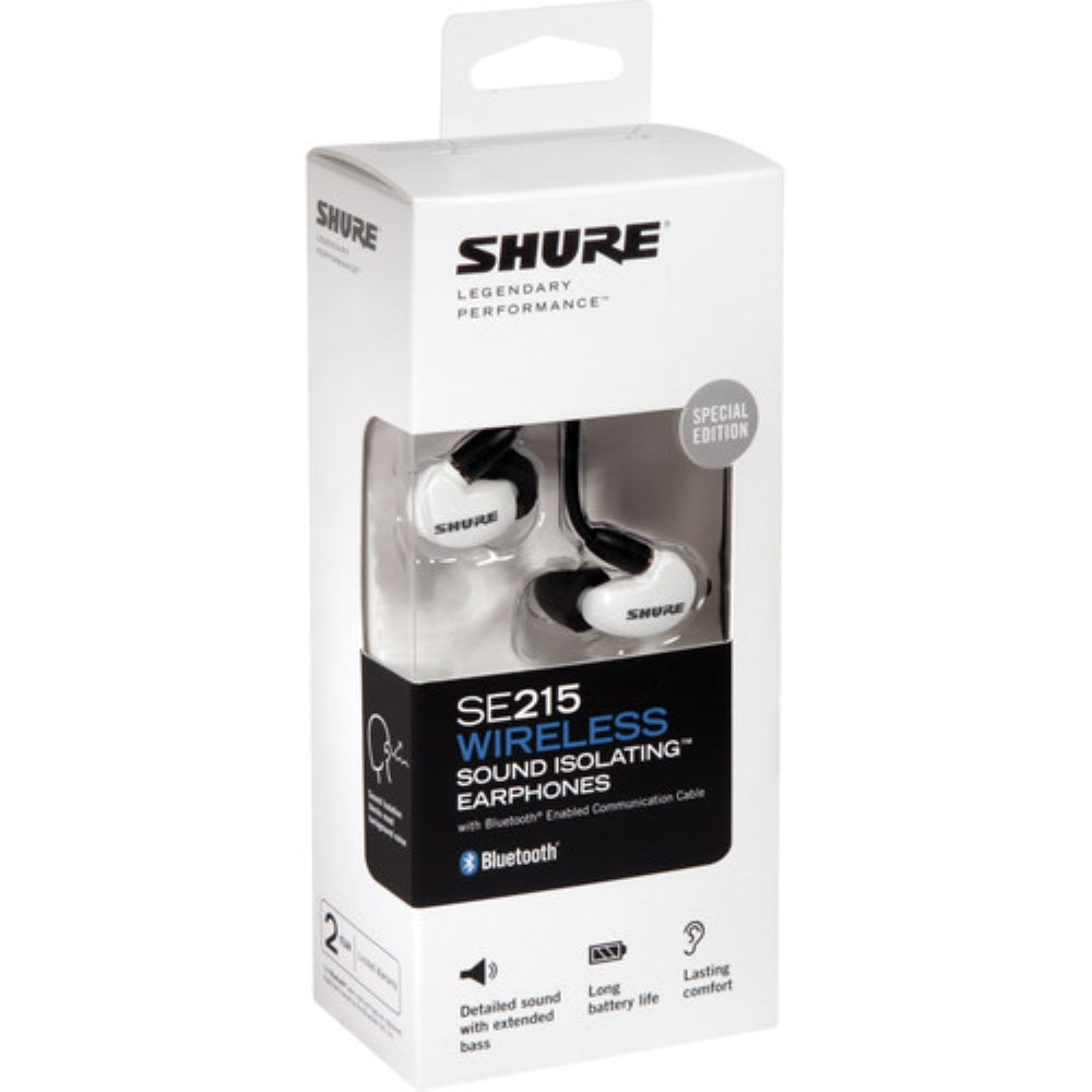 Shure SE215-BT1 Sound-Isolating Earphones with RMCE-BT1 Bluetooth Cable | White