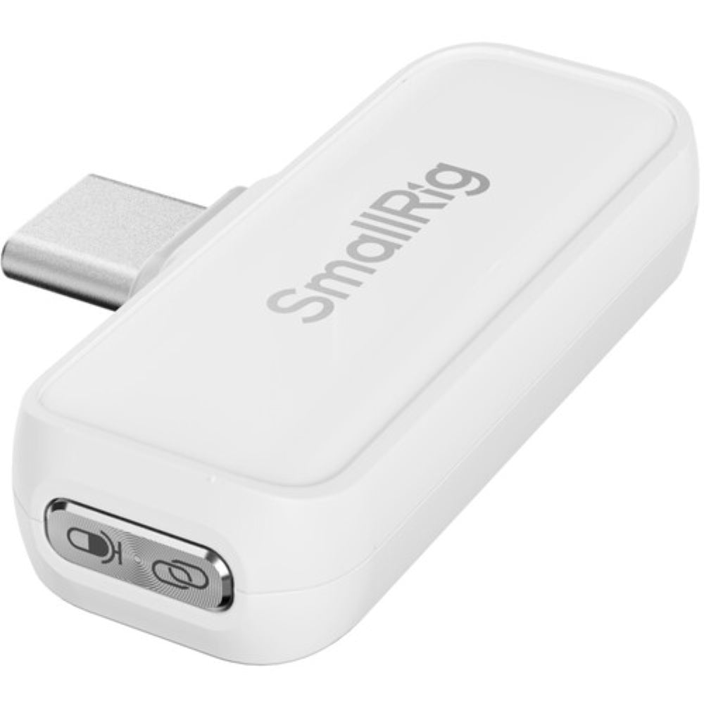 SmallRig S 60 2-Person Wireless Microphone System with USB-C Connector for Mobile Devices | 2.4 GHz, White