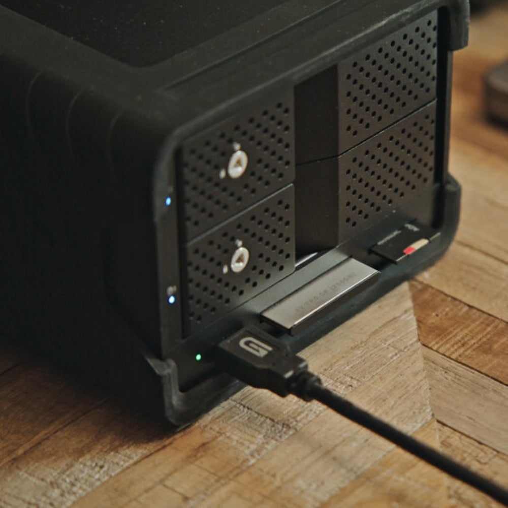 Glyph Technologies 16TB Blackbox PRO RAID 2-Bay RAID Array with Card Reader & USB Hub | 2 x 8TB, USB-C 3.2 Gen 2